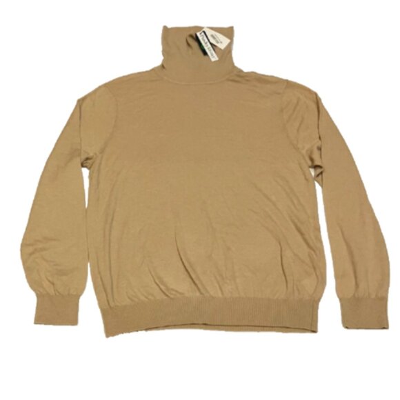 Paisley & Gray Men's Slim Fit Fine Gauge Turtleneck Sweater Almond XL - Picture 3 of 5